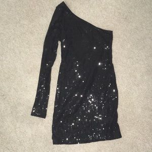 Black sequin dress